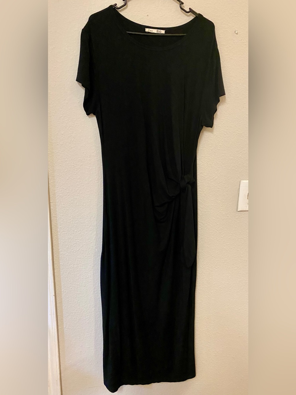 Dex Black Maxi Dress with Side Knot - Size 1X - Like New!